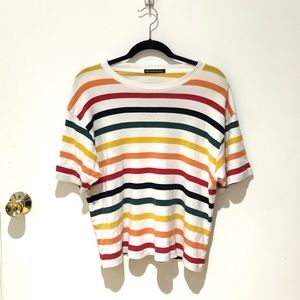 Brandy Melville Rainbow Stripe Crop Top